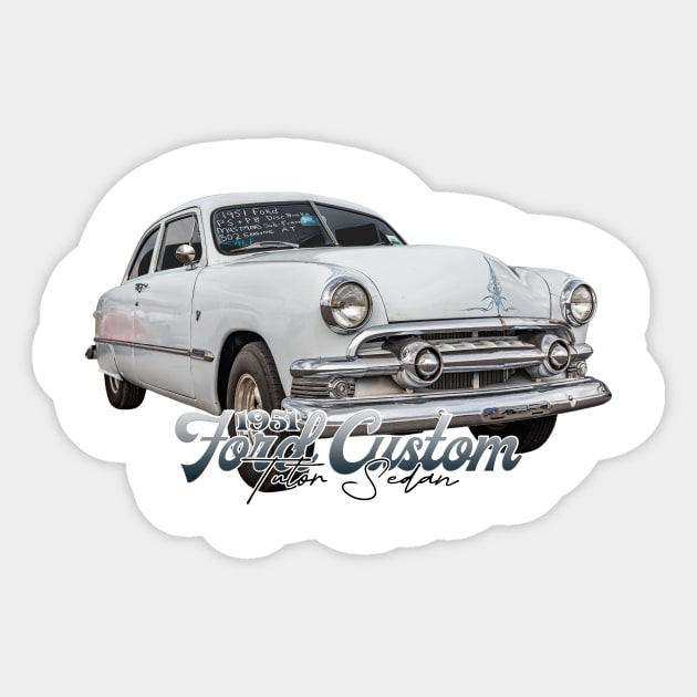 1951 Ford Custom Tudor Sedan Sticker by Gestalt Imagery